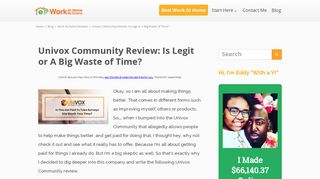 Univox Community Review: Is Legit or A Big Waste of Time? - Work At ...