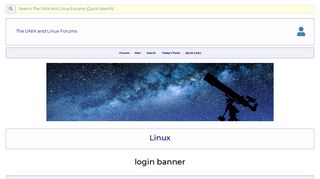 login banner - Unix.com