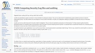 UNIX Computing Security/Log files and auditing - Wikibooks, open ...