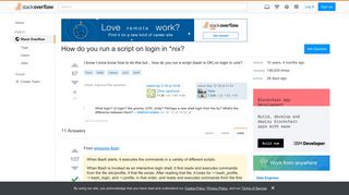 How do you run a script on login in *nix? - Stack Overflow