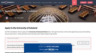 Apply to UniZulu (University of Zululand) | EduConnect