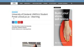 University of Zululand, UNIZULU Student Portal: unizulu.ac.za ...
