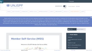 United Nations Joint Staff Pension Fund » Member Self-Service (MSS)