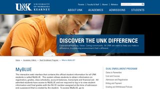 What is MyBLUE? | Academic Affairs | Dual Enrollment ... - UNK.edu