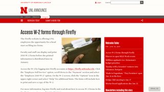 Access W-2 forms through Firefly | Announce | University of Nebraska ...