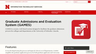 Graduate Admissions and Evaluation System (GAMES) | Information ...