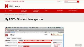 MyRED's Student Navigation | About MyRED | Nebraska