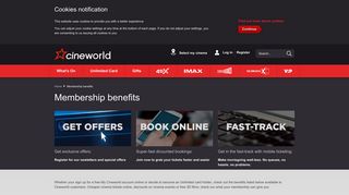 Membership benefits - Cineworld