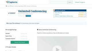 Unlimited Conferencing Reviews and Pricing - 2019 - Capterra