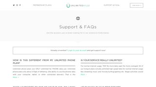 Support & FAQs - Unlimitedville