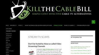 Full List of Stream TV Scams - KilltheCableBill