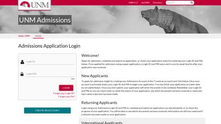 Admissions Application - Unm.edu