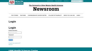 Login | UNM Health Sciences Center - UNM HSC Newsbeat
