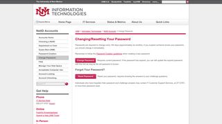 Changing/Resetting Your Password :: Information ... - UNM IT