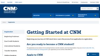 Getting Started at CNM | CNM