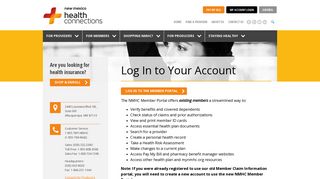 My Account Login - New Mexico Health Connections