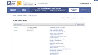 New Mexico Medical Home Portal - UNM HOSPITAL