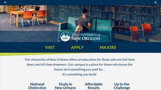 The University of New Orleans: Homepage