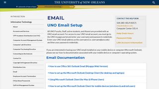Email | The University of New Orleans