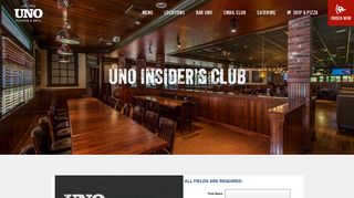 Uno Pizzeria & Grill: Insider's Club - Uno's