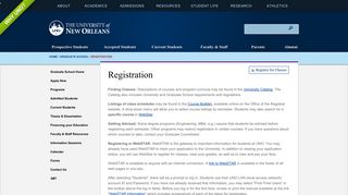Registration | University of New Orleans