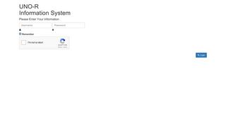 UNO-R Information System: Login Page