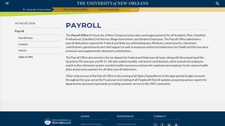 Payroll | University of New Orleans