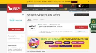 Unocoin Coupons & Offers: Rs. 200 FREE Bitcoin buy promo code ...