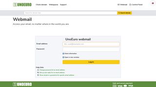 Webmail - UnoEuro Webhosting