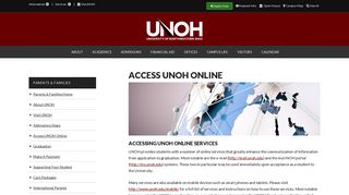 Access UNOH Online | UNOH