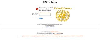 UNON Login - the United Nations Office at Nairobi