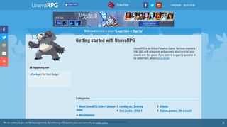 About UnovaRPG Online Pokemon Game - Getting Started ...
