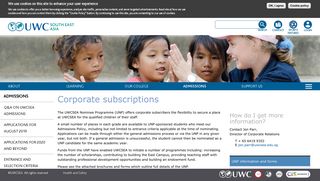 Corporate subscriptions | UWCSEA | International school in Singapore