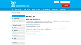 Vacancies | UNRWA
