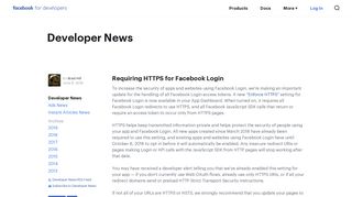 Requiring HTTPS for Facebook Login - Facebook for Developers