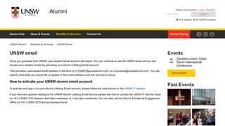 UNSW Email - UNSW Alumni - UNSW Sydney