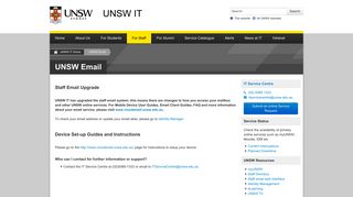 University of New South Wales - UNSW IT - Staff Email