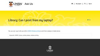 Library: Can I print from my laptop? - Ask Us