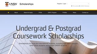 Home Page | Scholarships - UNSW Sydney