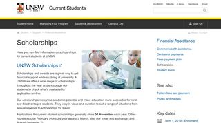 Scholarships | UNSW Current Students
