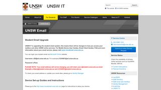 University of New South Wales - UNSW IT - Student Email
