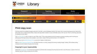 Print copy scan - UNSW Library - UNSW Sydney