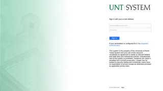Sign In - UNT System