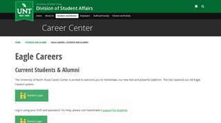 Eagle Careers - UNT Division of Student Affairs