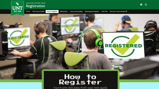 How to Register - Registration - UNT