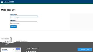 User account | UNT Dallas