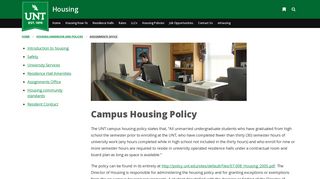 Assignments Office - UNT Housing