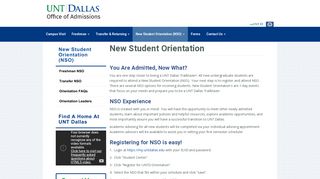 New Student Orientation - Undergraduate Admissions - UNT Dallas