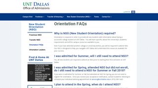 Orientation FAQs | Admissions - Undergraduate Admissions - UNT ...