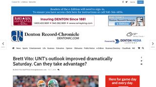 Brett Vito: UNT's outlook improved dramatically Saturday. Can they ...